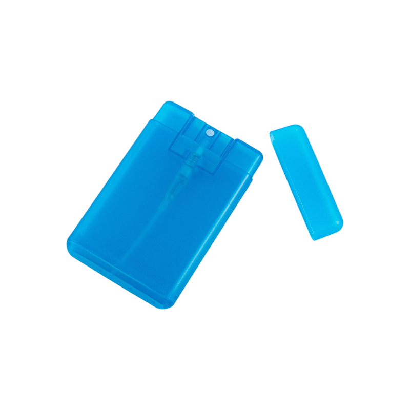 Flacon pulvérisateur en forme de carte avec bouchon anti-poussière